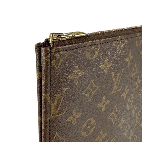 LOUIS VUITTON Monogram Posh Documents Clutch Bag Brown - Picture 8 of 12